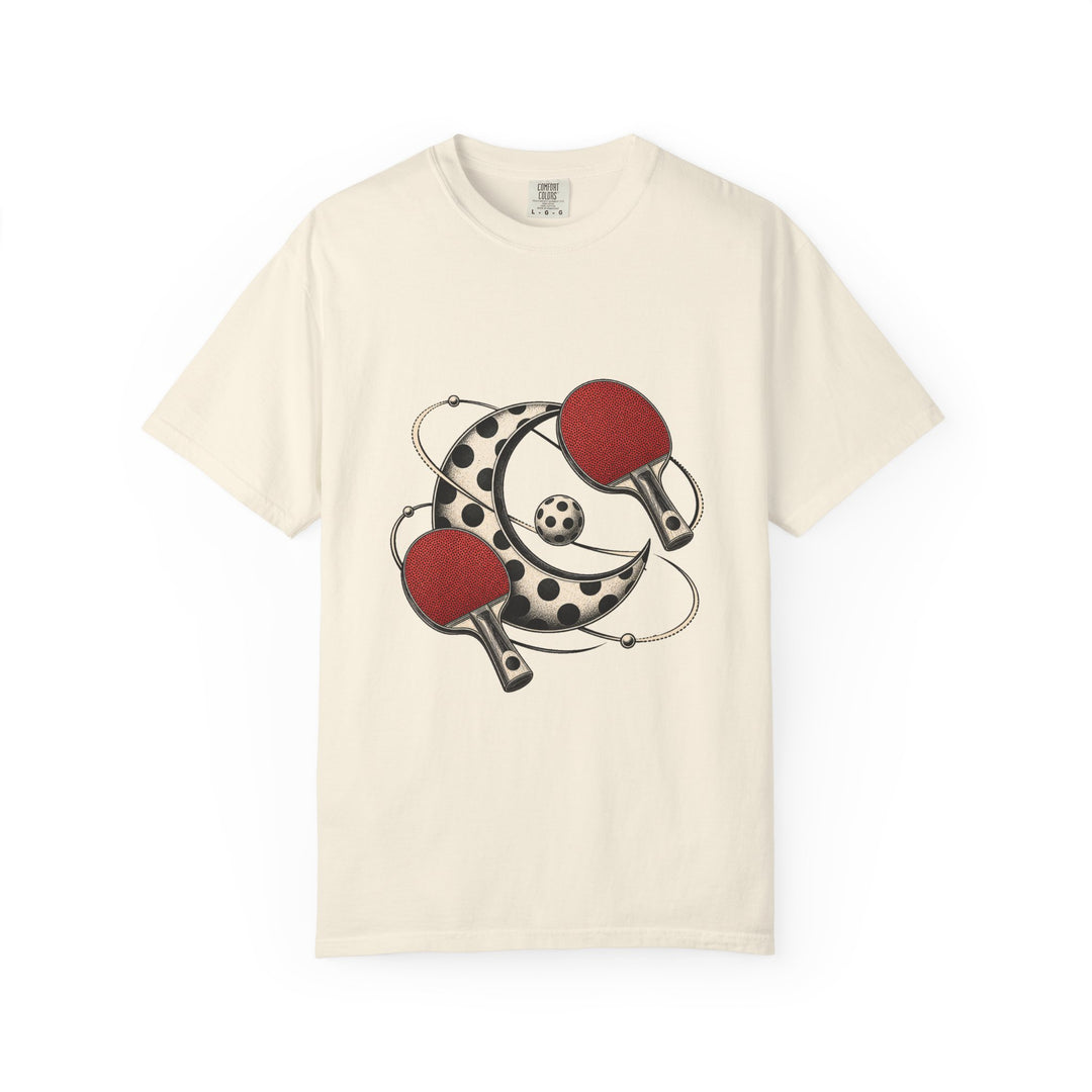 Blackwork Polka Dot Moon Ping Pong T-Shirt Graphic