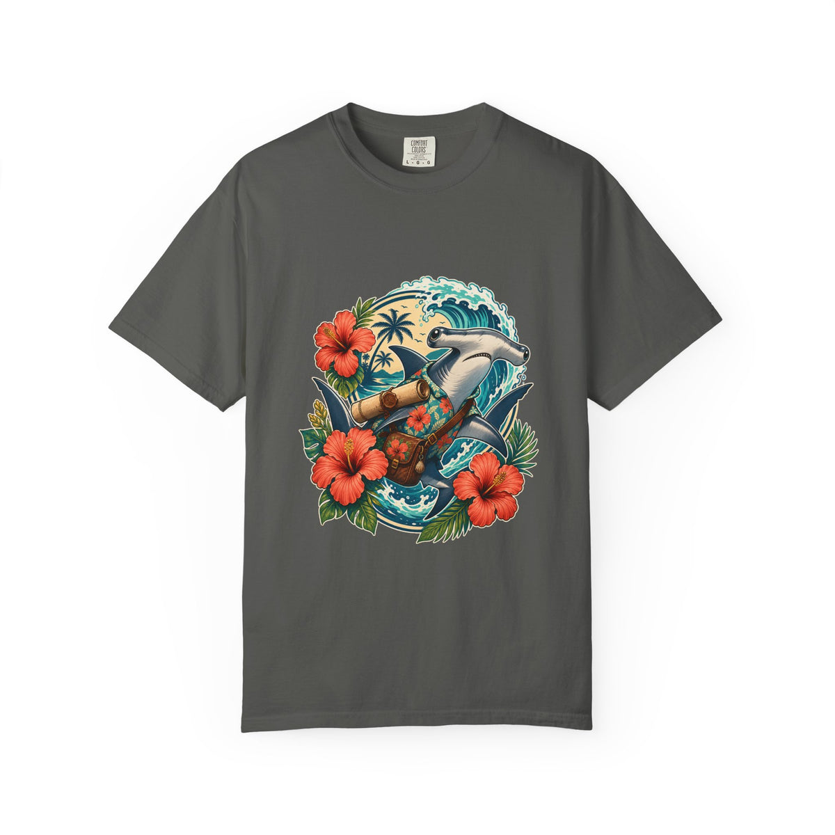 Hibiscus Hammerhead Courier Graphic Tee