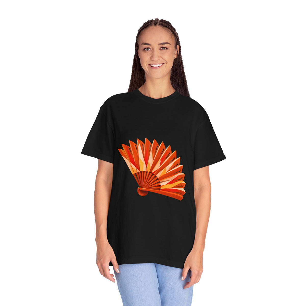 Burnt Orange Modernist Folding Fan Graphic Tee