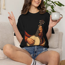 Bluegrass Banjo Hands Woodcut Graphic Tee