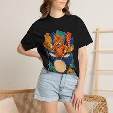Orange Tabby Drum Kit Hard-Bop Collage Graphic Tee