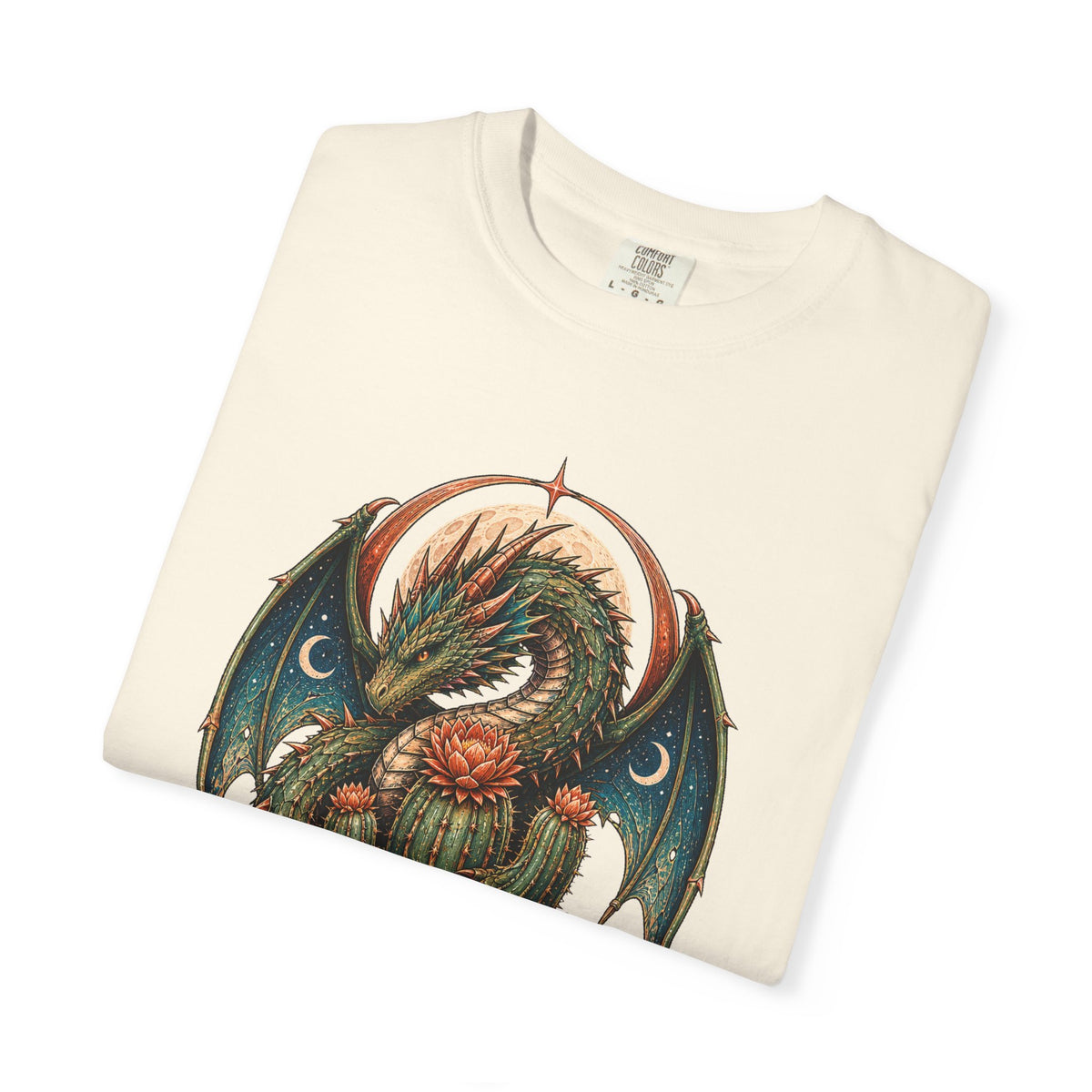 Cactus Dragon Desert Night Graphic T-Shirt