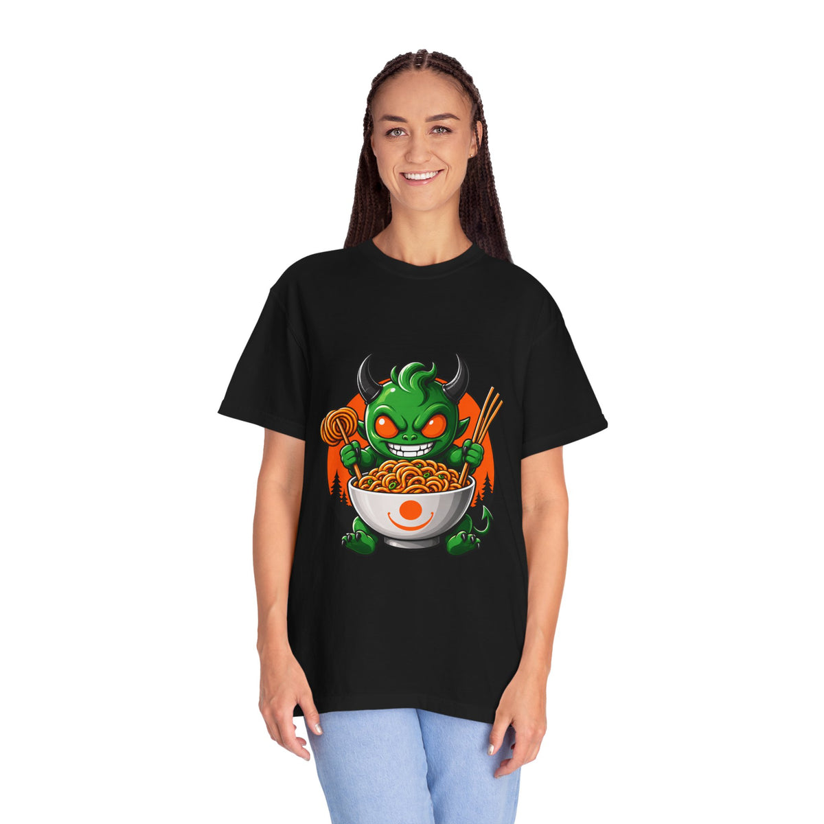Ramen Devil Mascot T-Shirt Graphic