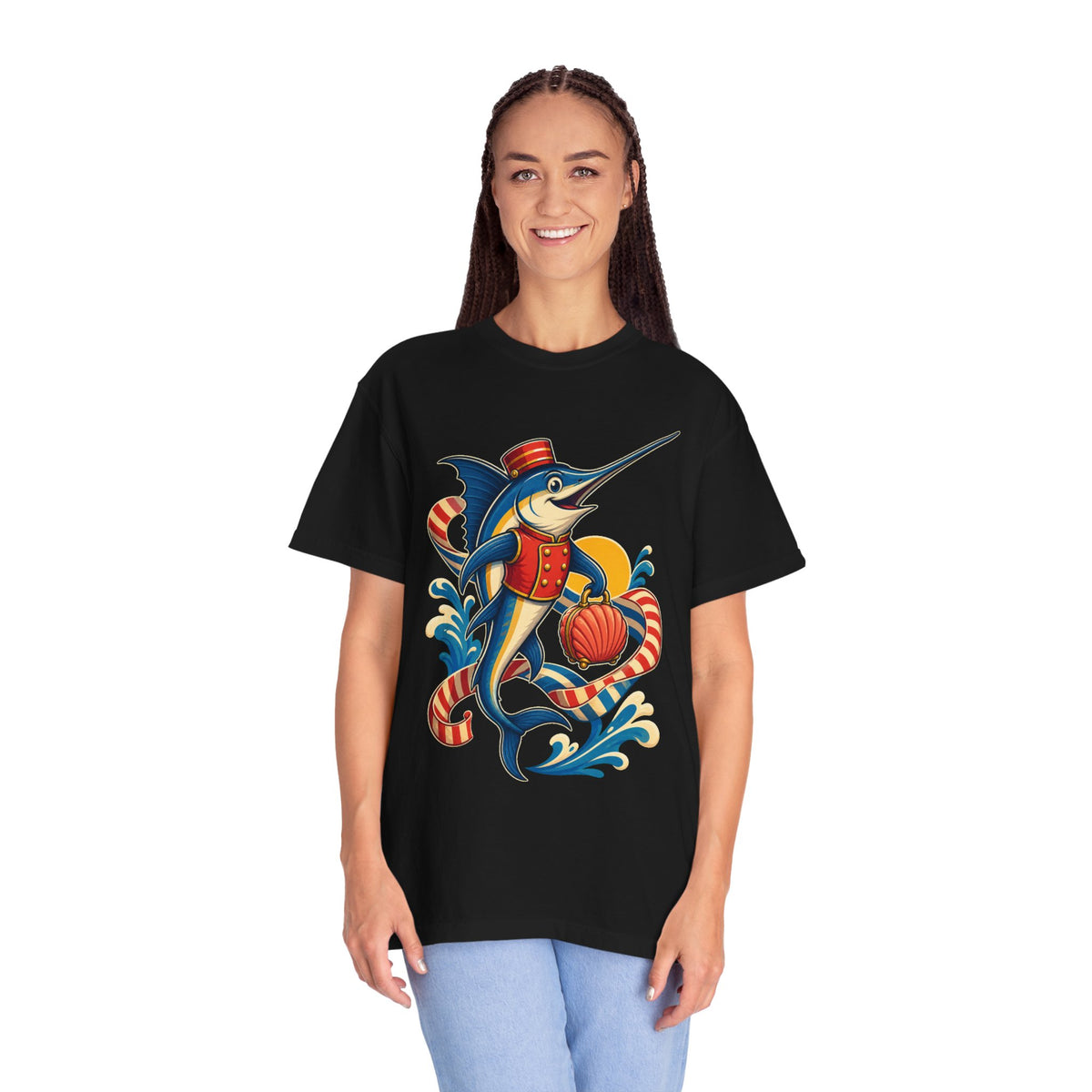 Deck Stripe Swordfish Bellhop Graphic Tee