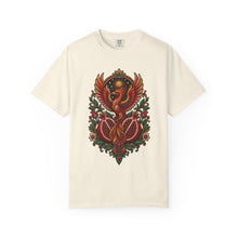 Embroidered Pomegranate Phoenix T-Shirt Graphic