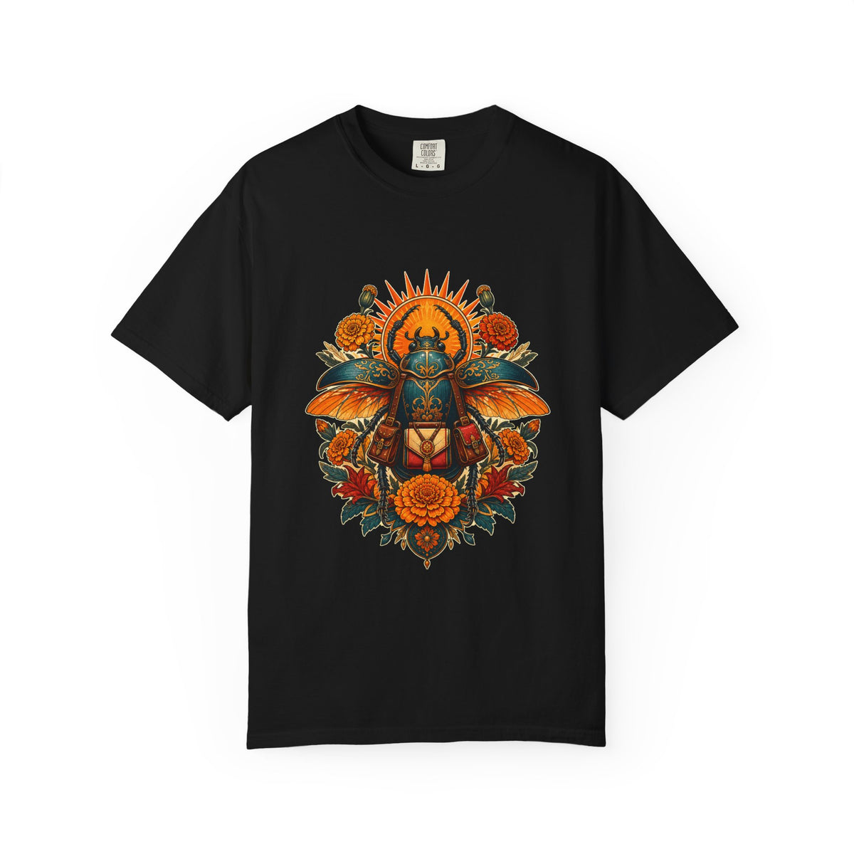 Marigold Scarab Courier Graphic Tee