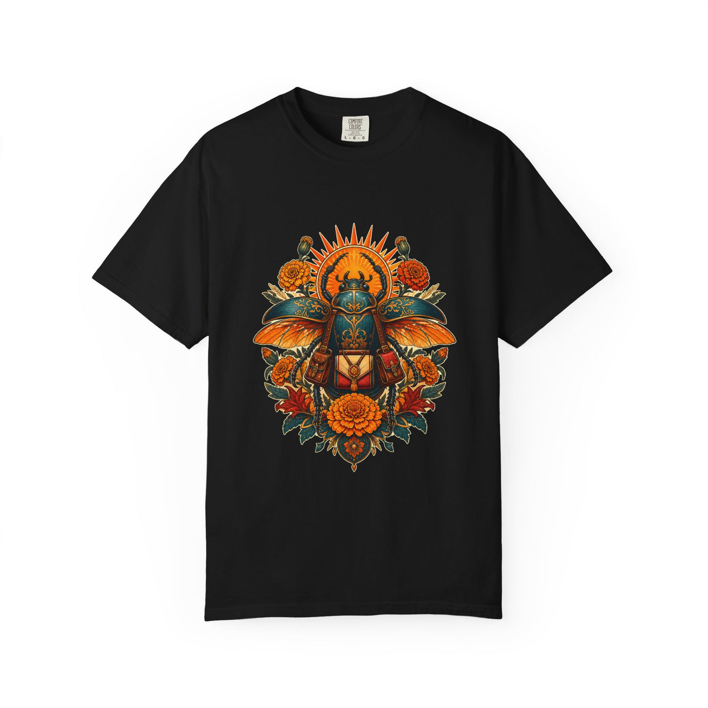 Marigold Scarab Courier Graphic Tee
