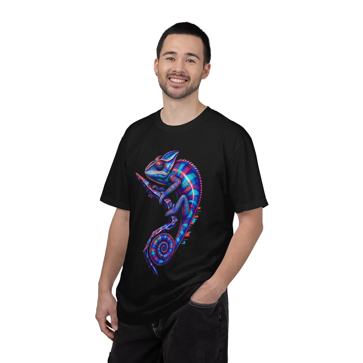 Plasma Chameleon Glitch Glam Graphic Tee