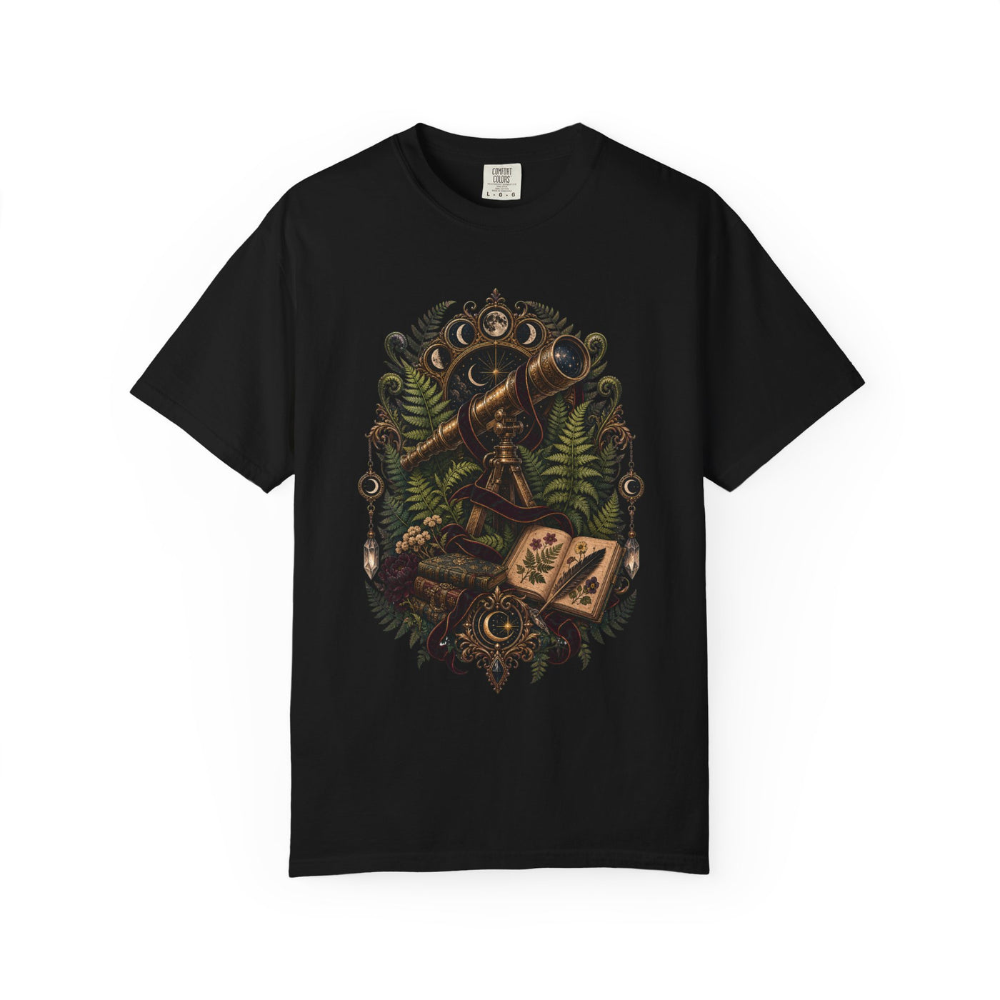 Poetcore Velvet Fern Telescope T-Shirt Graphic
