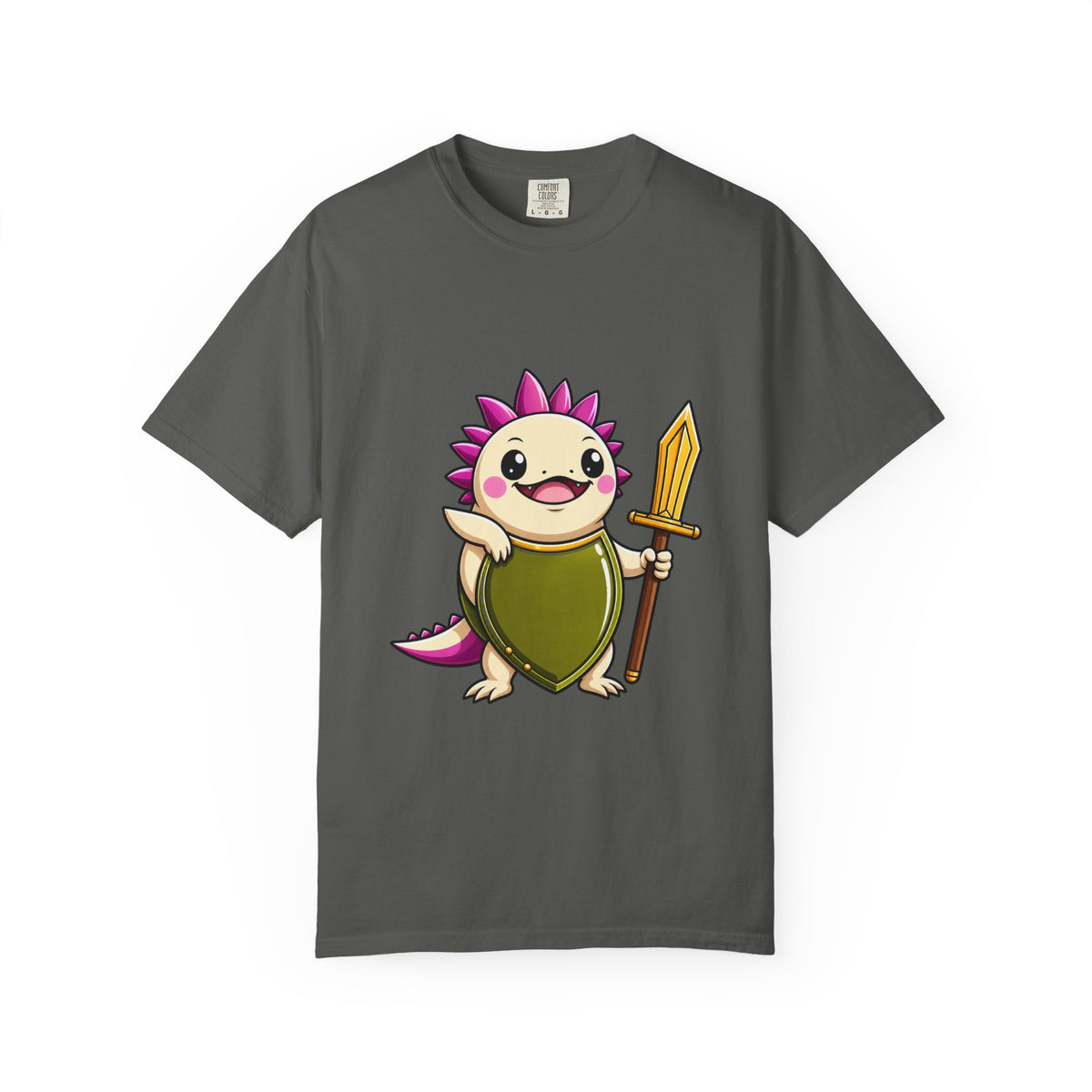 Axolotl Knight Cartoon T-Shirt Graphic