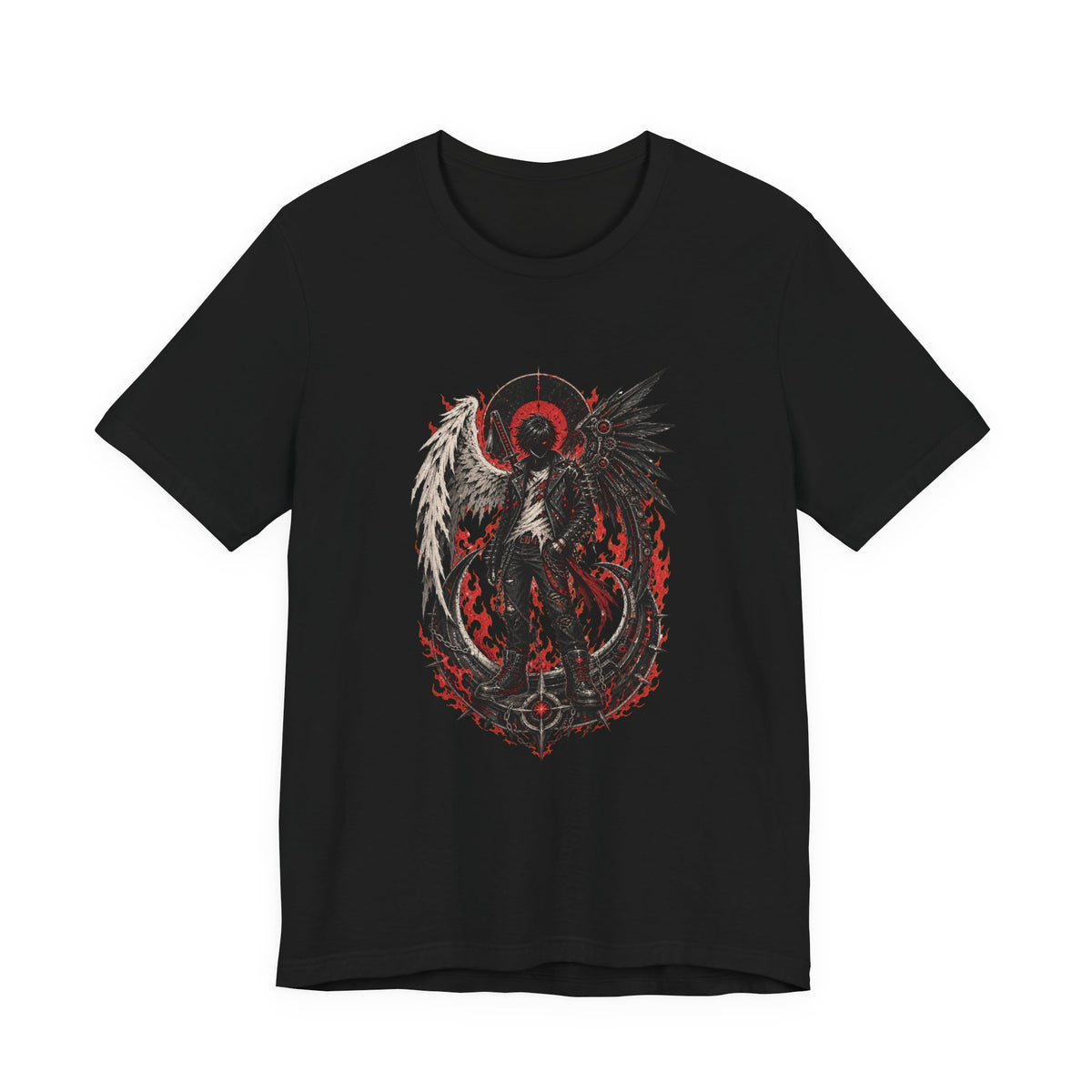 Fallen Angel Biker T-Shirt Graphic