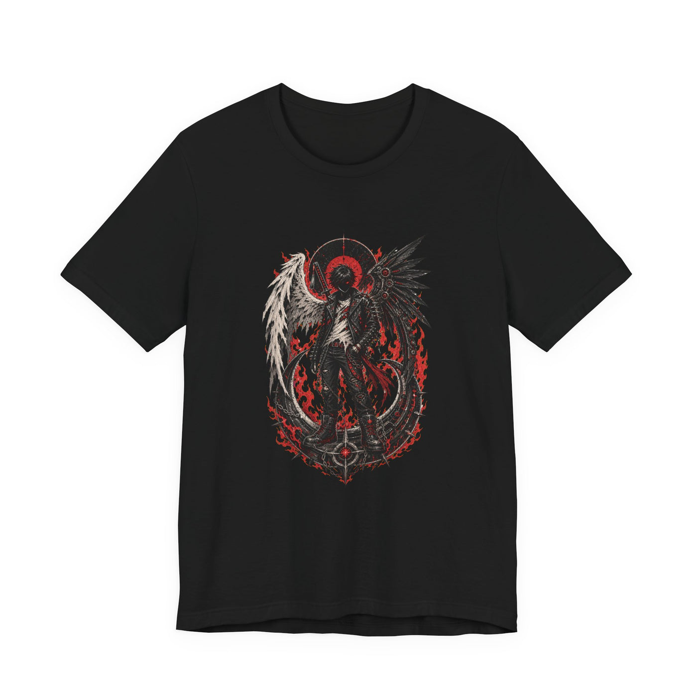 Fallen Angel Biker T-Shirt Graphic
