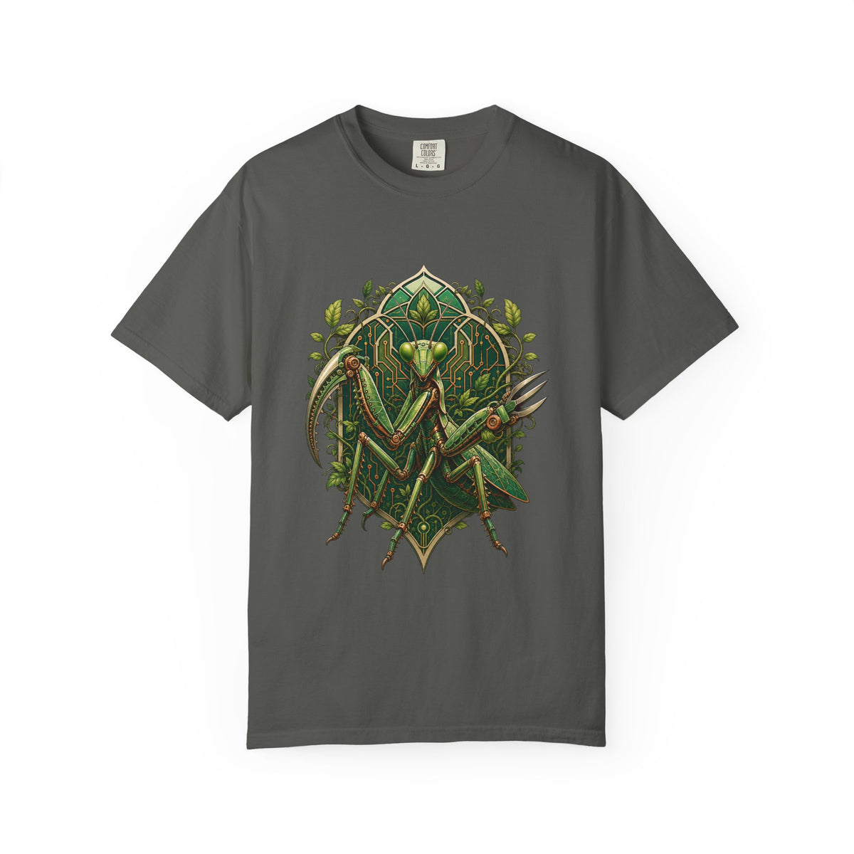 Cyber Botanical Praying Mantis Graphic Tee