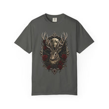 Gothic Black Rose Jackalope T-Shirt Graphic