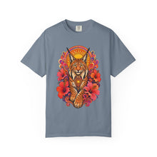 Psychedelic Sun Lynx Hibiscus T-Shirt Graphic