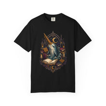 Gothic Library Waffle Narwhal T-Shirt Graphic