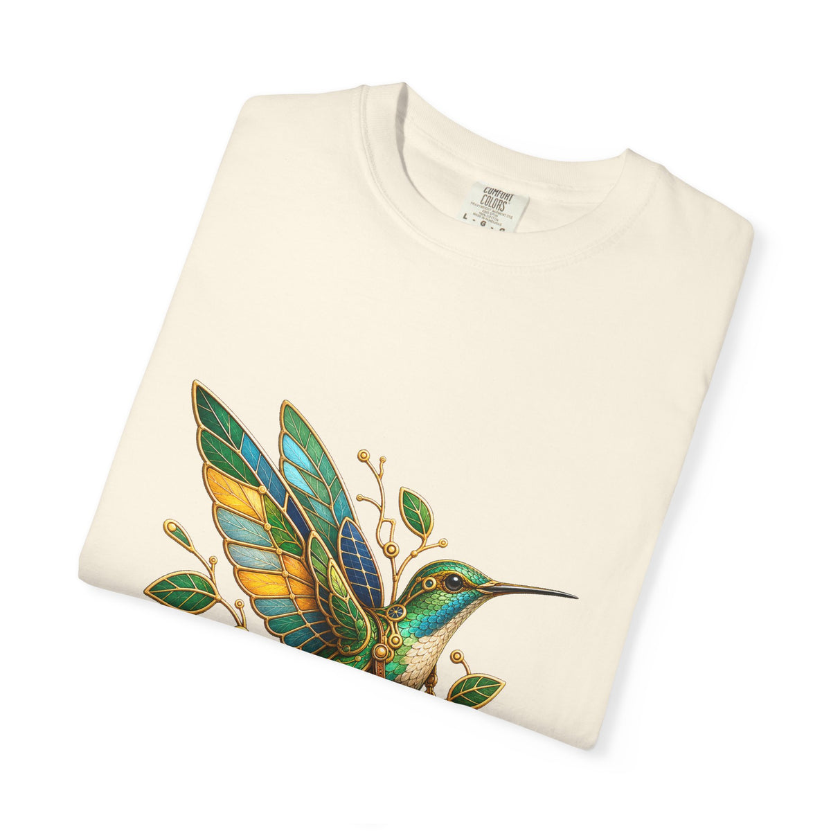 Solarpunk Hummingbird Courier Graphic Tee