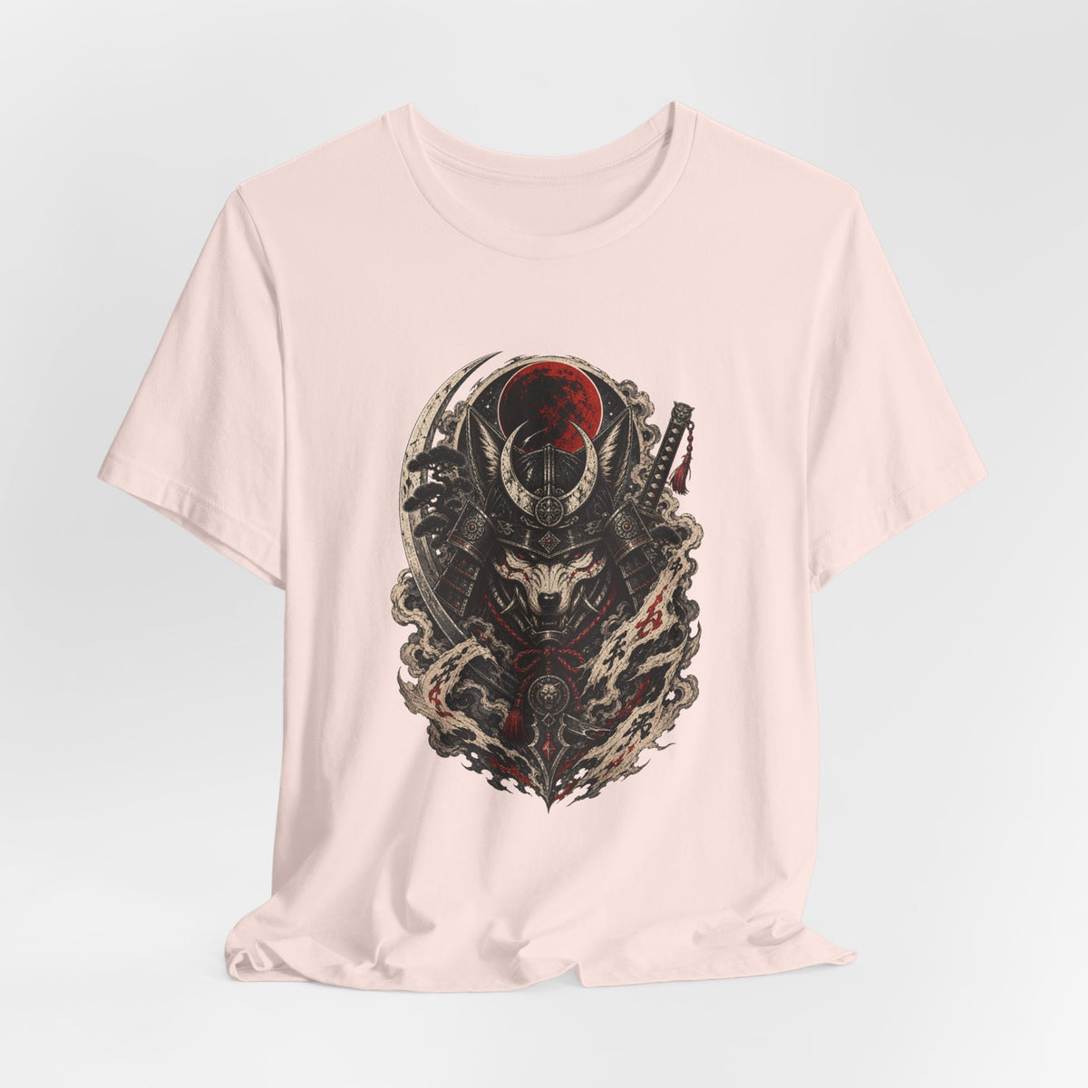 Wolf Samurai Mask Emblem T-Shirt Graphic