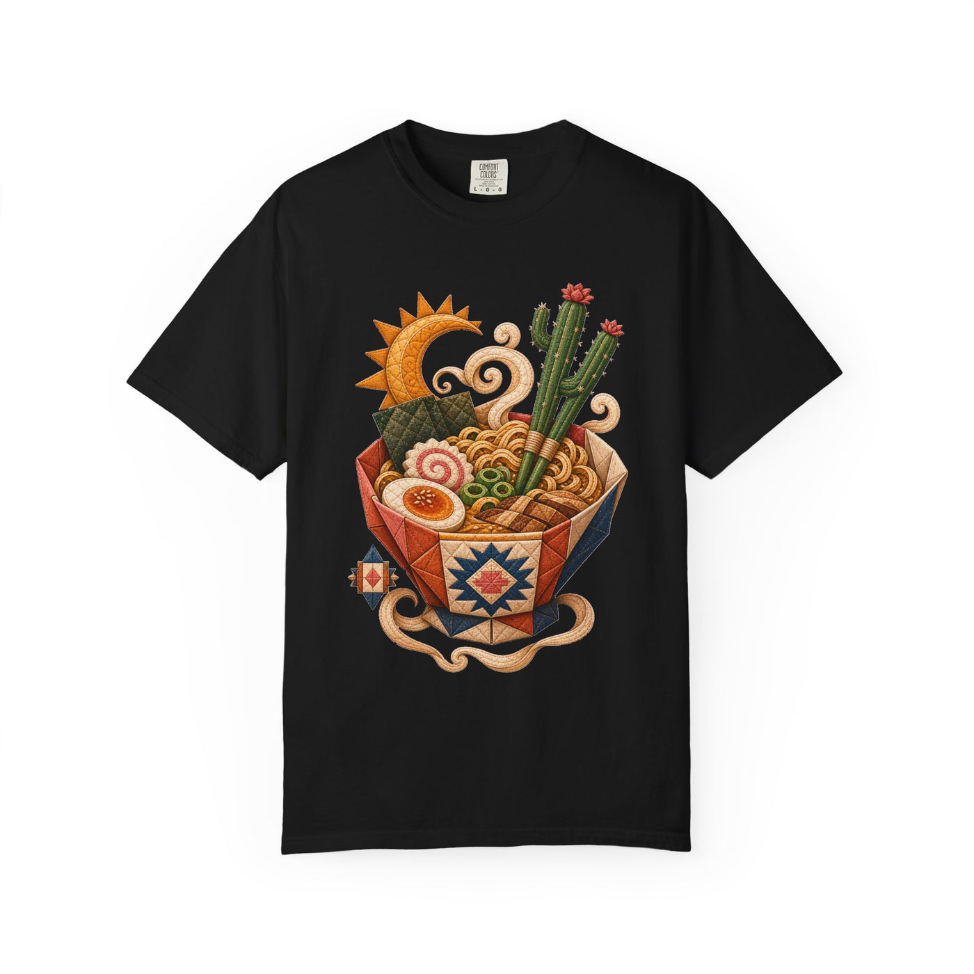 Quilted Origami Desert Ramen T-Shirt Graphic