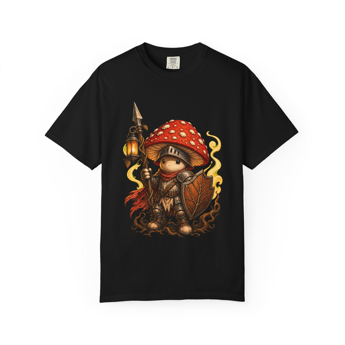 Mushroom Knight Lantern T-Shirt Graphic