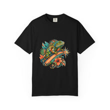 Tropical Plaid Comet Iguana T-Shirt Graphic