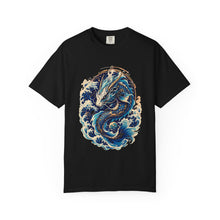 Cyber Koi Dragon Wave T-Shirt Graphic