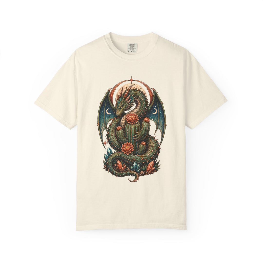 Cactus Dragon Desert Night Graphic T-Shirt