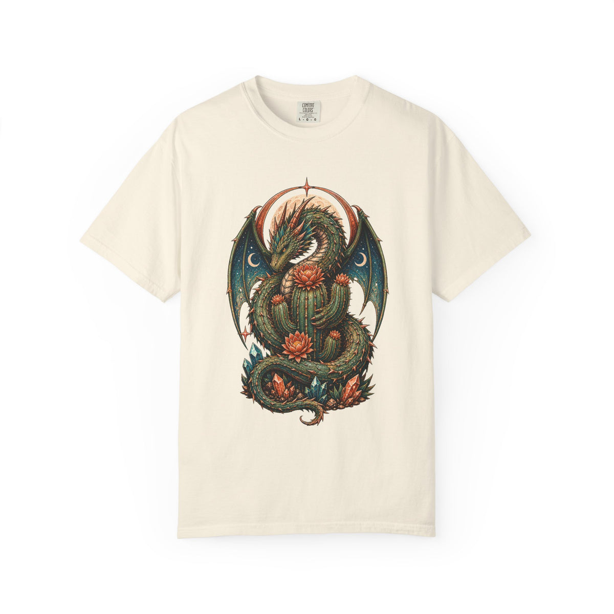 Cactus Dragon Desert Night Graphic T-Shirt