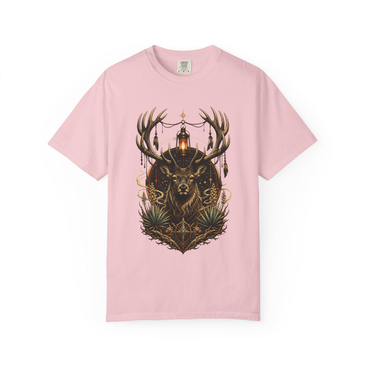 Mystic Stag Lantern Crest T-Shirt Graphic
