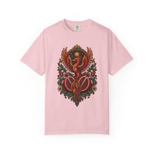 Embroidered Pomegranate Phoenix T-Shirt Graphic