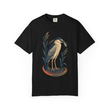 Night Heron Wetland Woodcut Graphic Tee