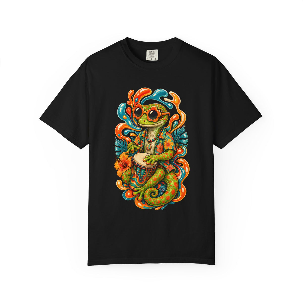 Tropical Lava Lamp Gecko T-Shirt Graphic