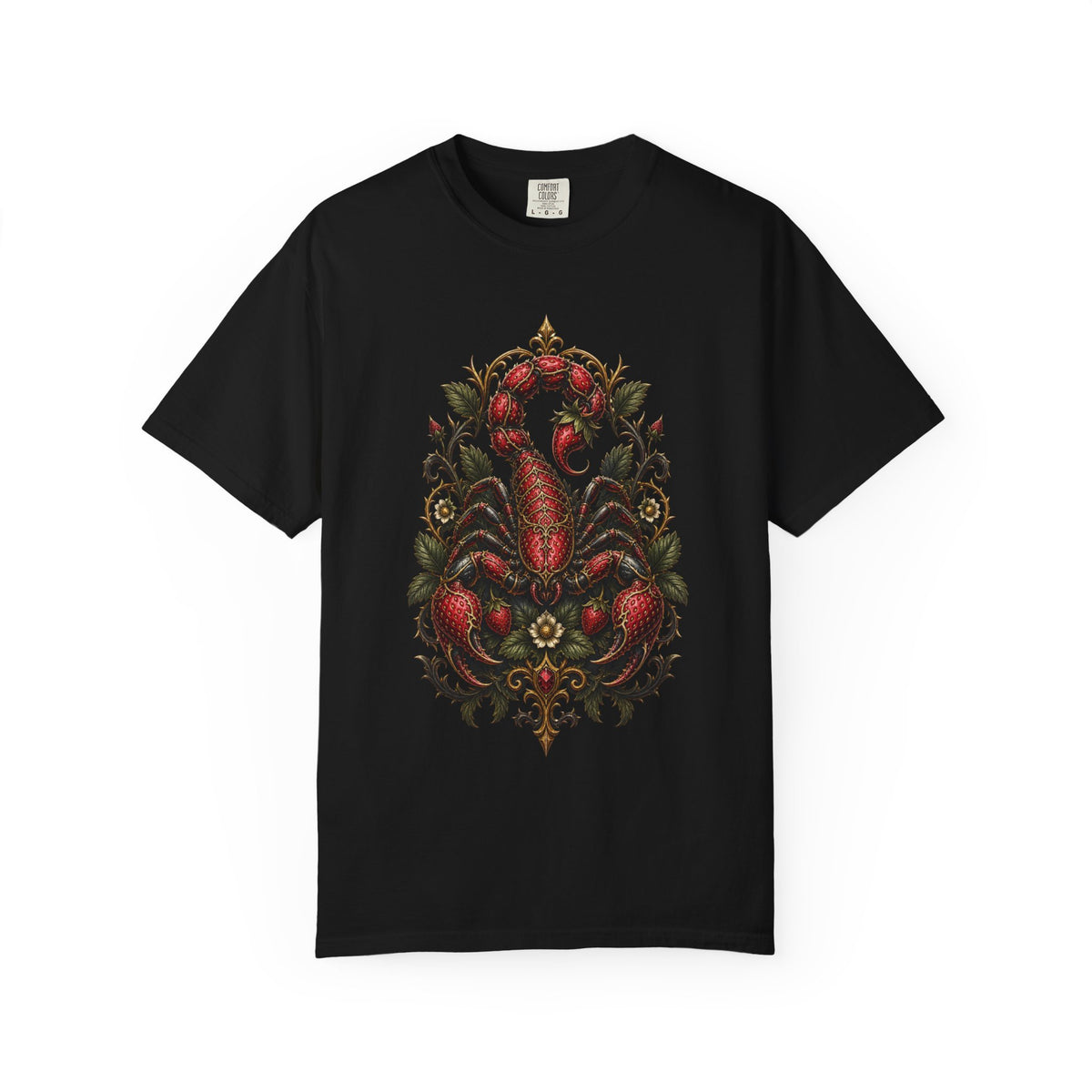 Gothic Strawberry Scorpion Graphic Tee