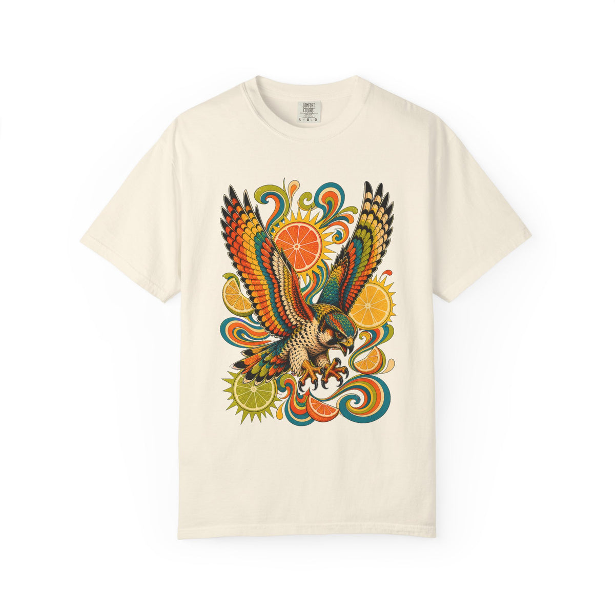 Psychedelic Citrus Falcon Graphic Tee
