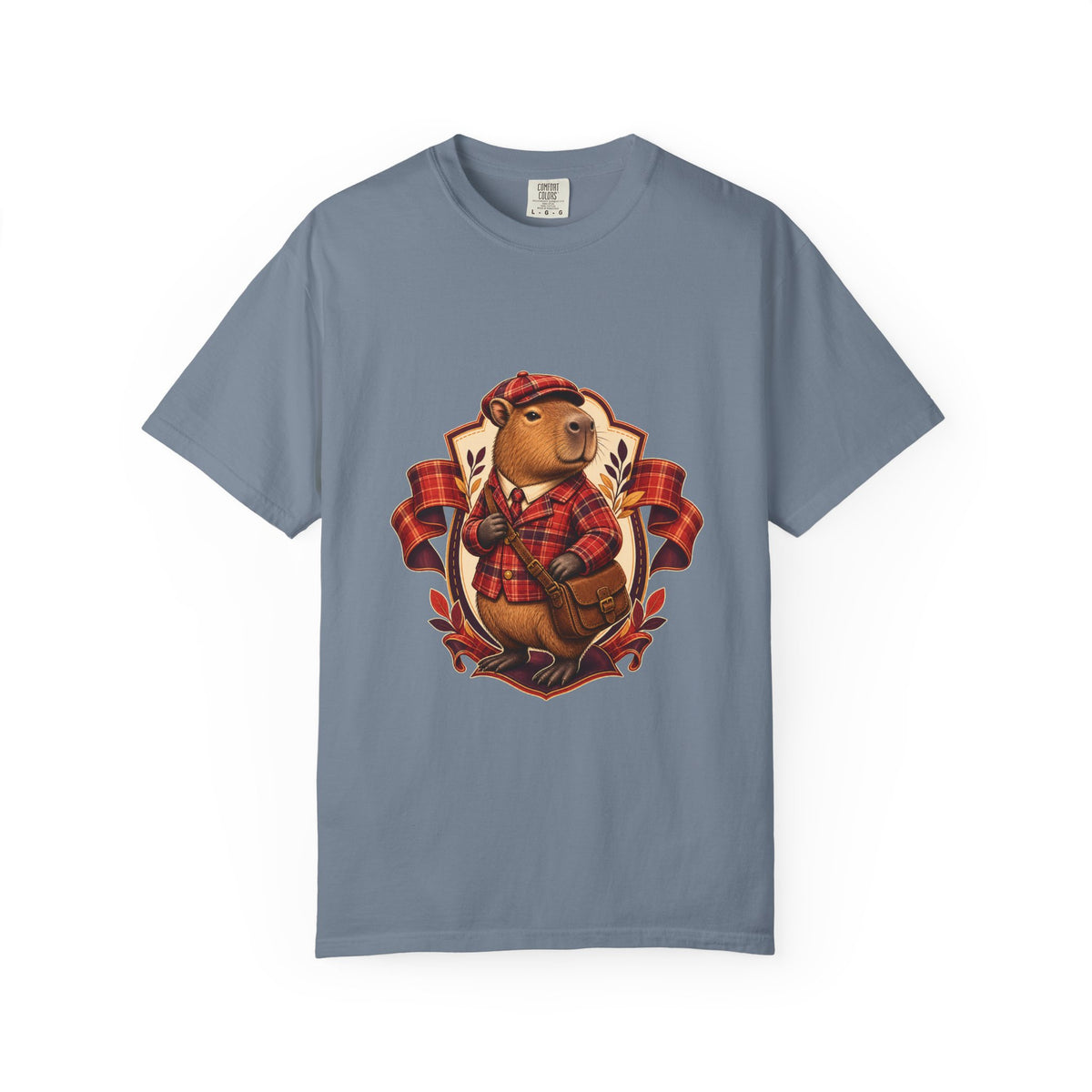 Paprika Plaid Capybara Courier Graphic Tee