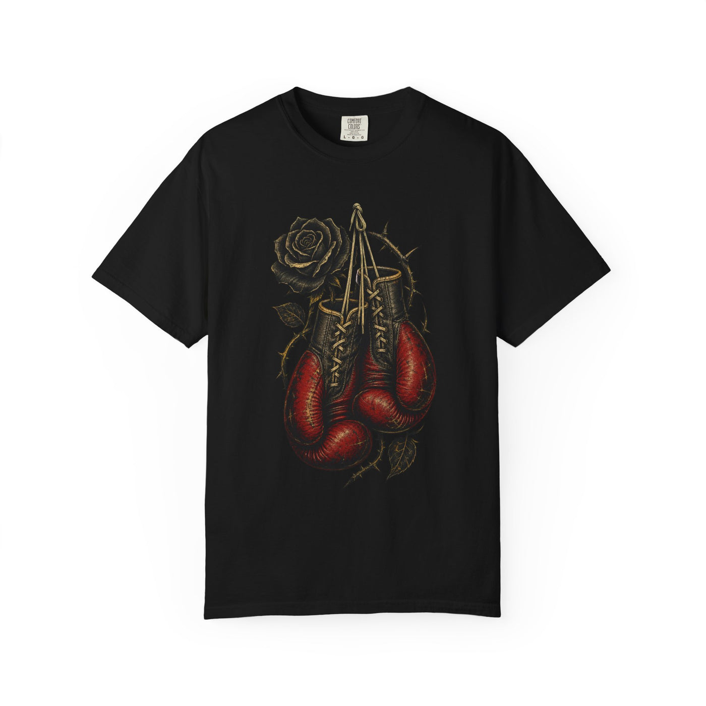 Black Rose Boxing Gloves Graphic Tee