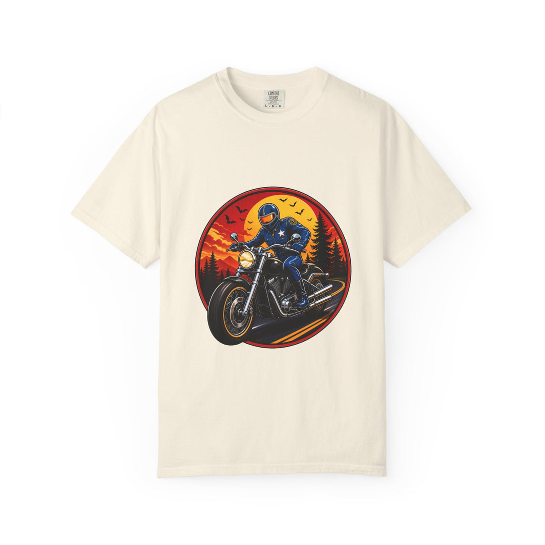 Retro Sunset Motorcycle Rider T-Shirt Graphic