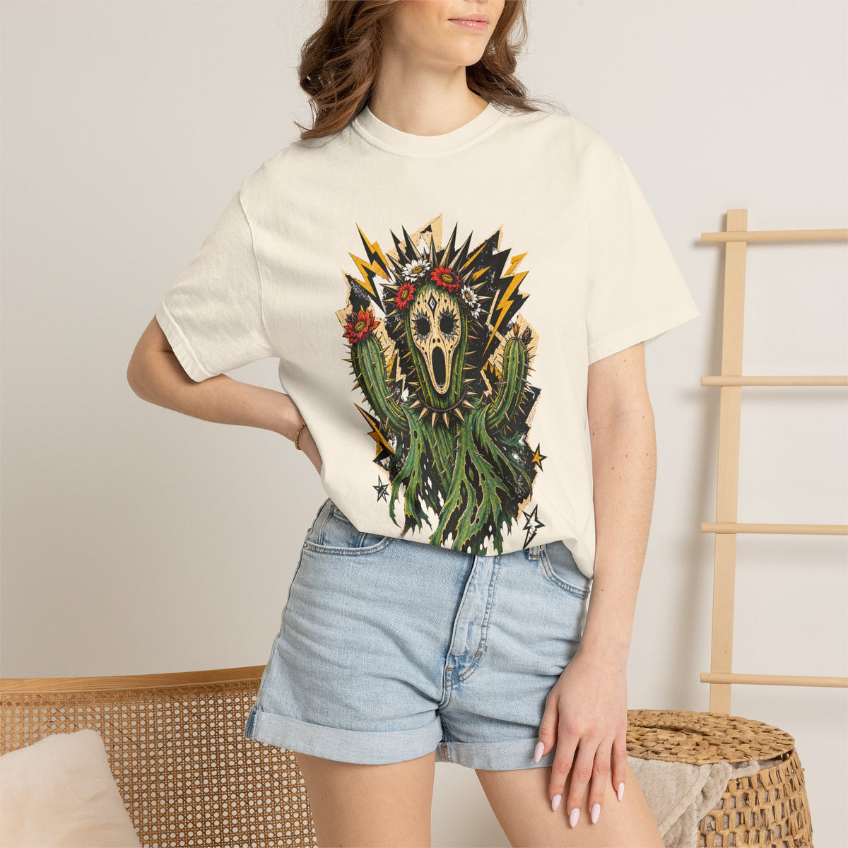 Punk Zine Cactus Banshee T-Shirt Graphic