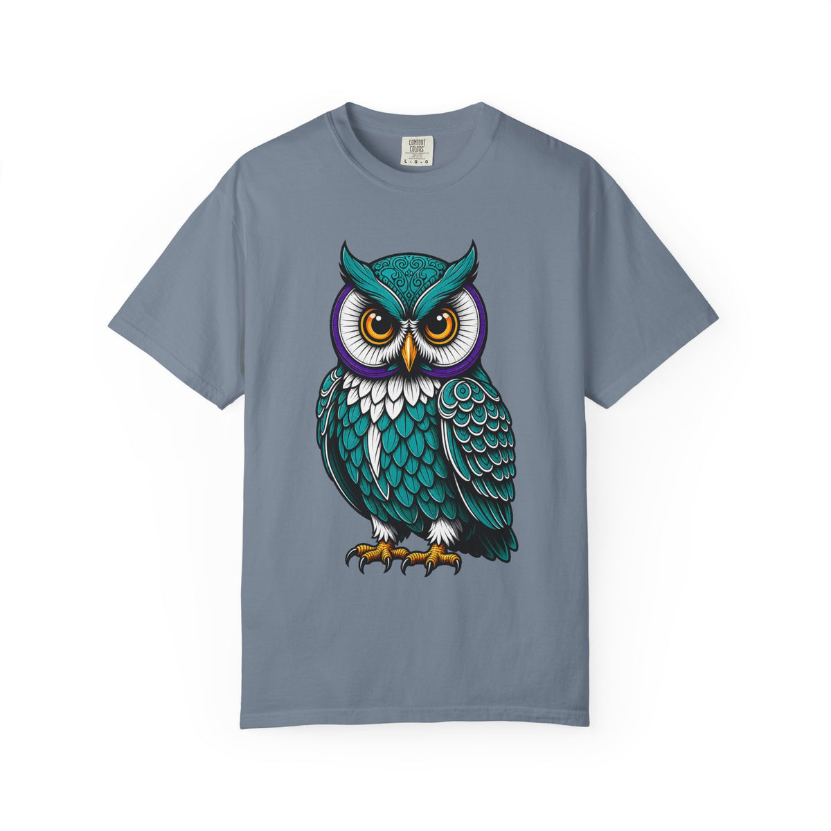Teal Wise Owl Graphic T-Shirt Graphic