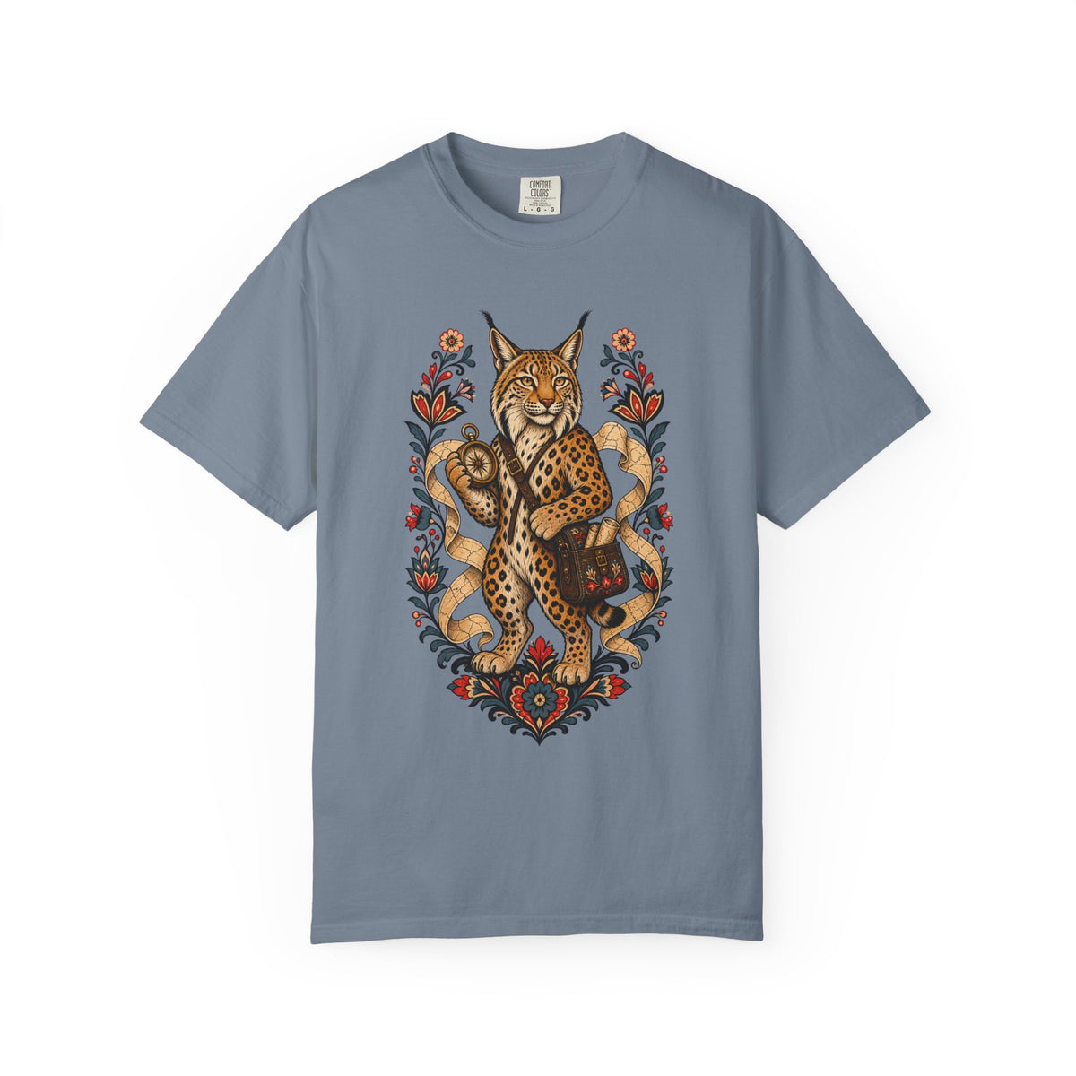 Nordic Folk Leopard Lynx Graphic Tee
