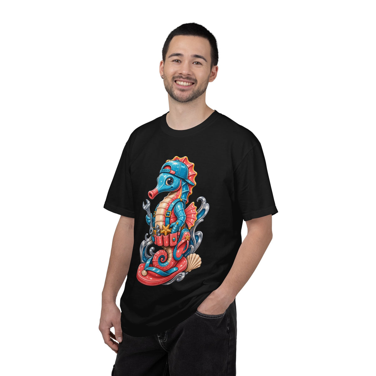Jelly Flip Flop Seahorse Mechanic T-Shirt Graphic