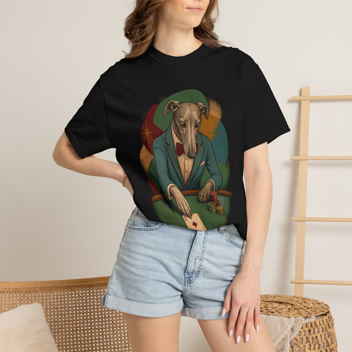 Greyhound River Card Vintage Poker Graphic Tee