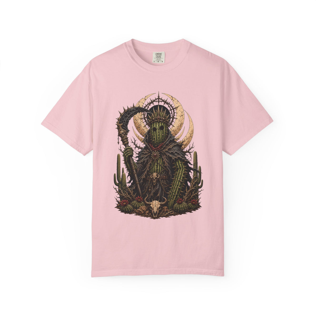 Punk Metal Cactus Reaper T-Shirt Graphic