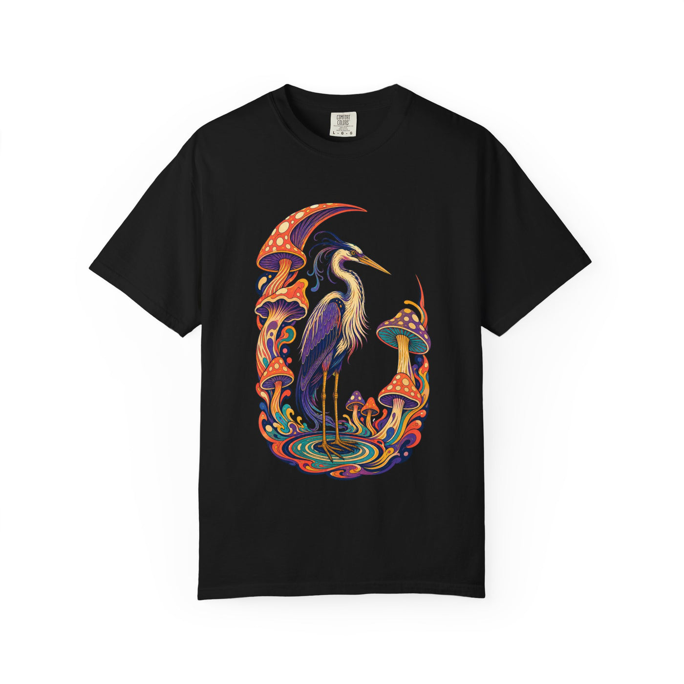 Psychedelic Mushroom Heron