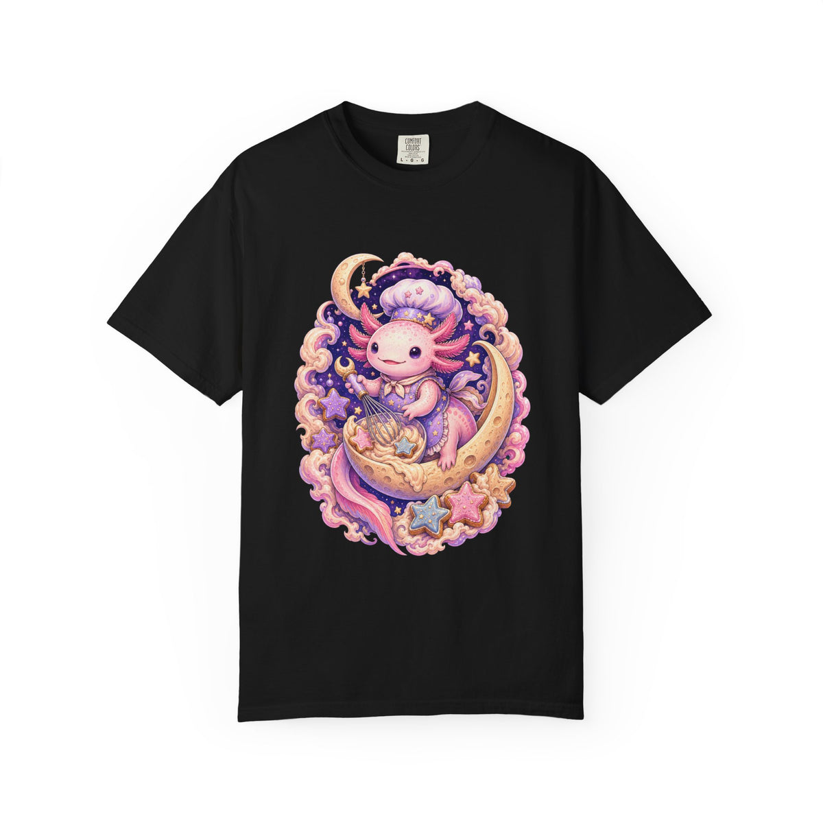 Pastel Axolotl Moon Baker T-Shirt Graphic