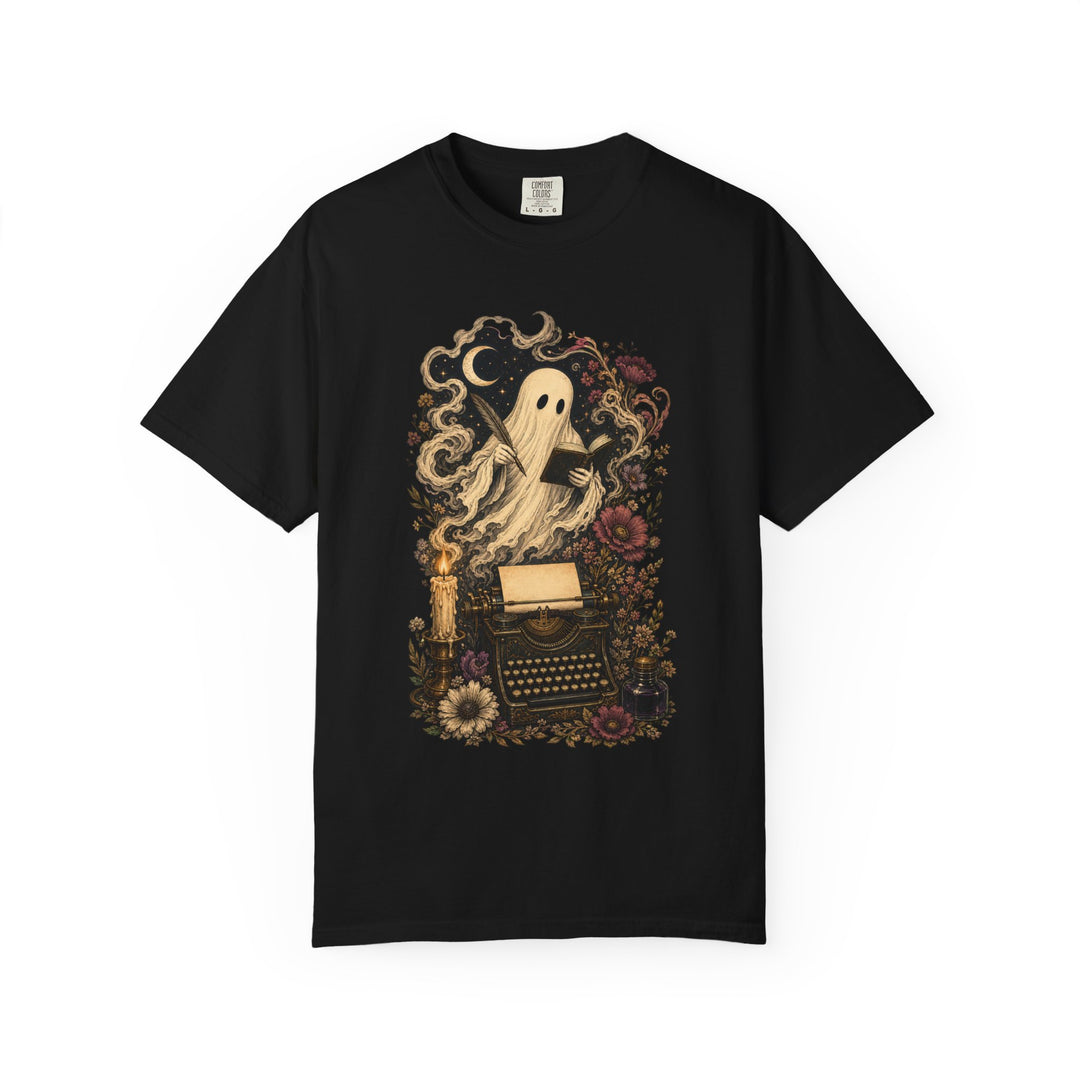 Poetcore Ghost Typewriter Gothic T-Shirt Graphic