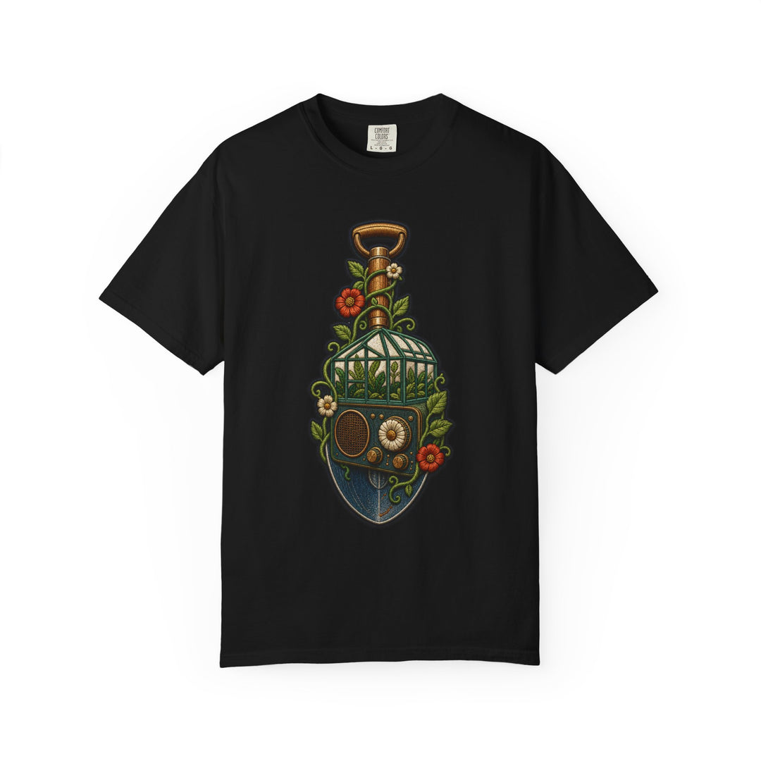 Embroidered Greenhouse Radio Tool T-Shirt Graphic