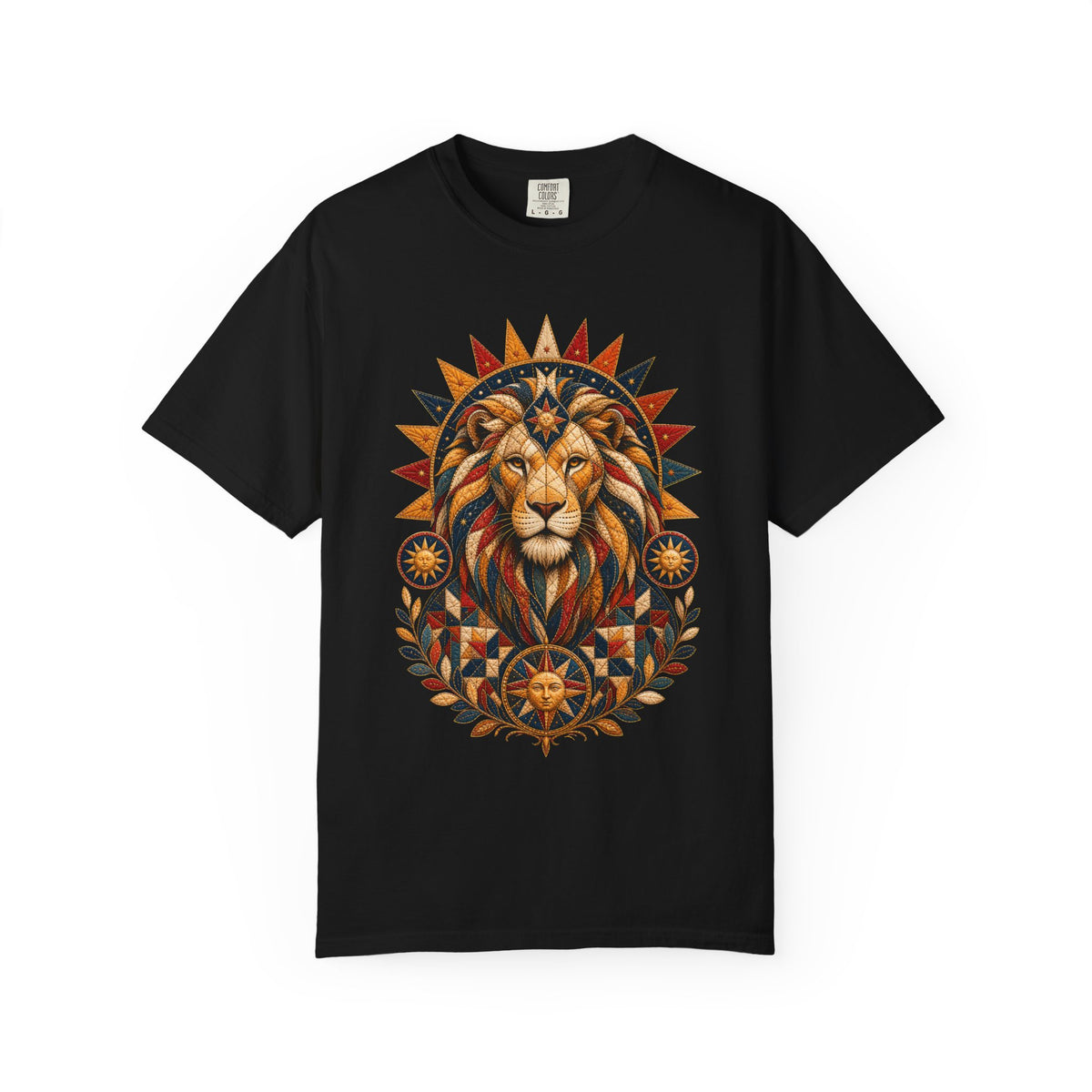 Quilted Solar Lion T-Shirt Graphic