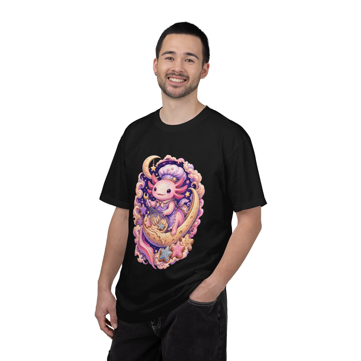 Pastel Axolotl Moon Baker T-Shirt Graphic