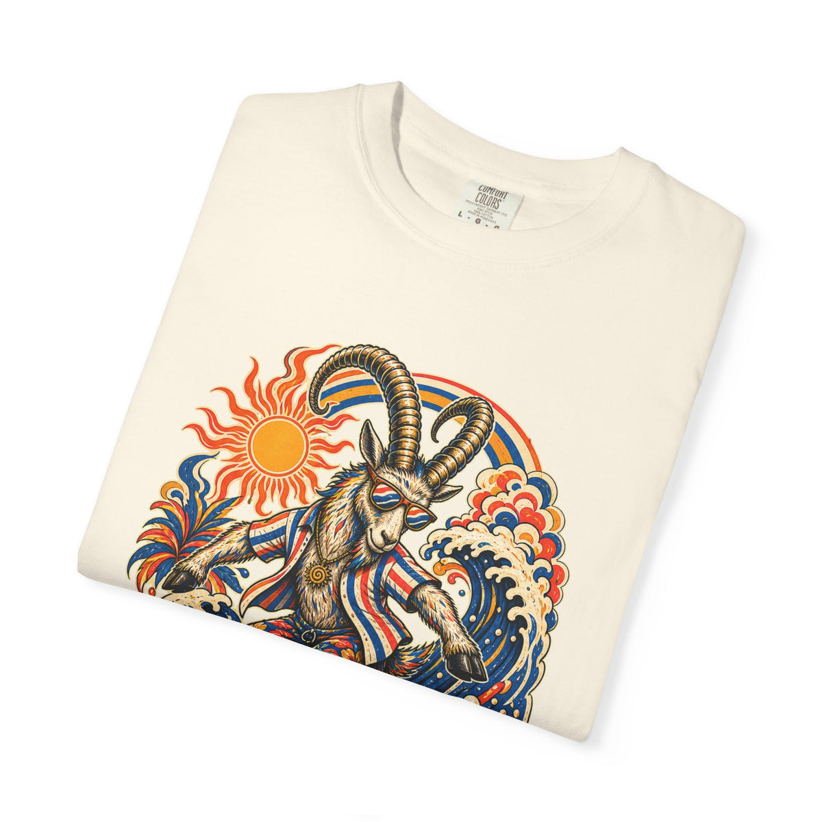 Psychedelic Ibex Surfer Graphic Tee